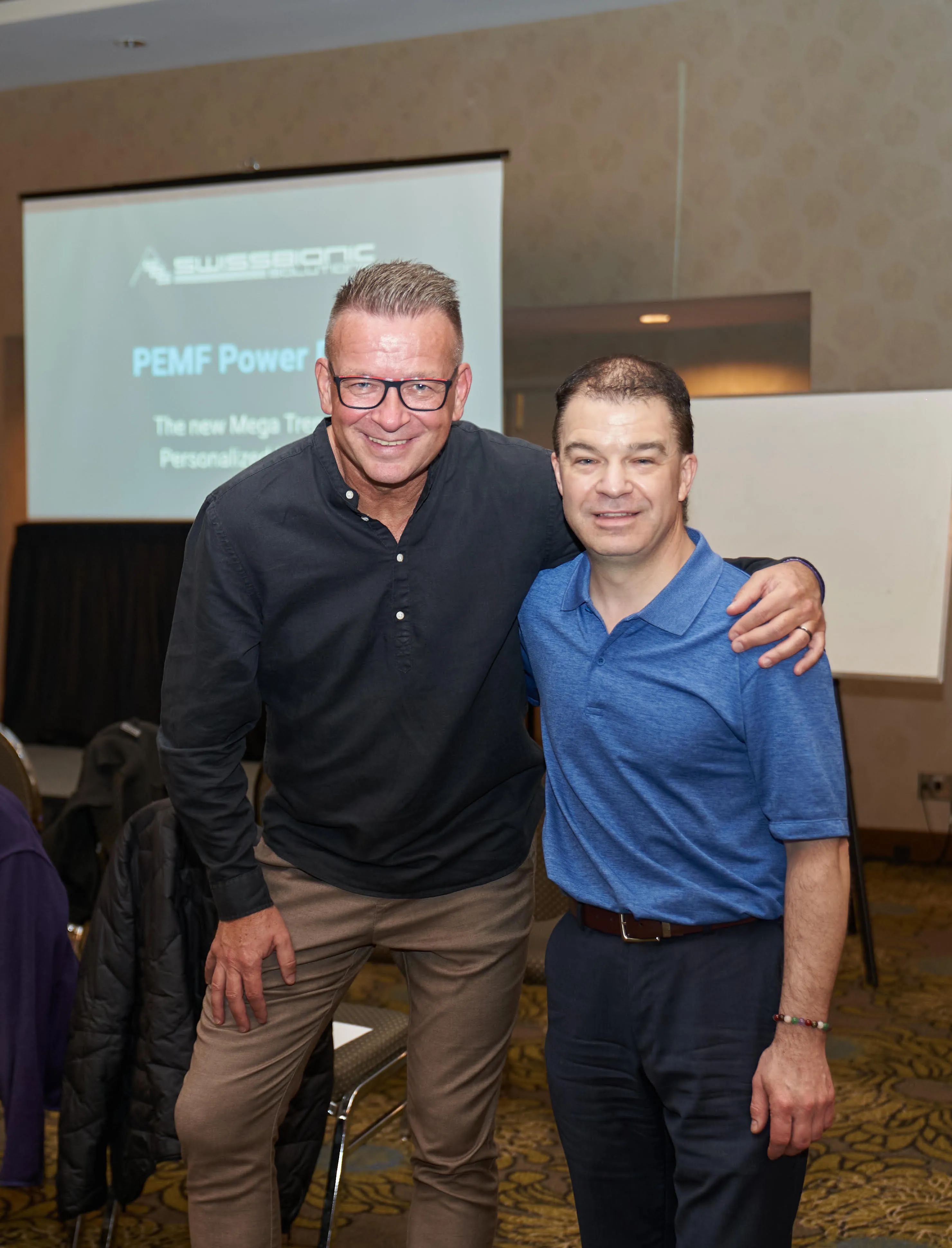 Dale Kobialko with Wolfgang Jaksch, Swiss Bionic CEO